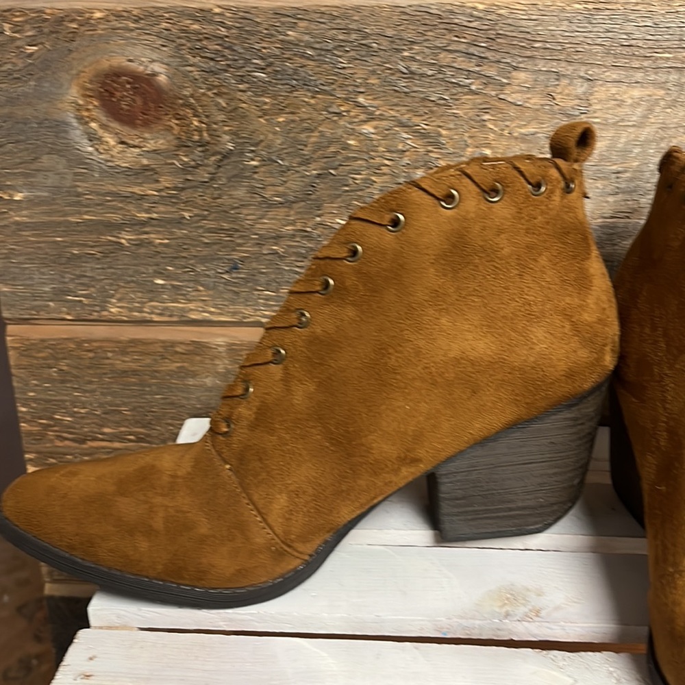 Coconuts By Matisse Alabama Women's Lace Detail Brown Boots Booties 10 - Picture 6 of 12
